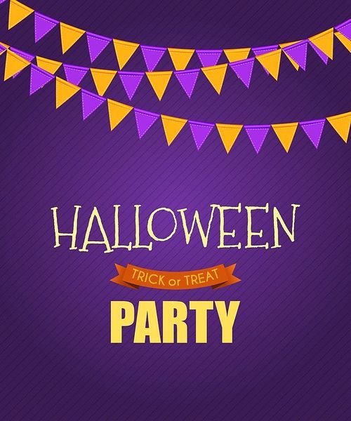 Halloween Party Background Template. Vector illustration EPS10