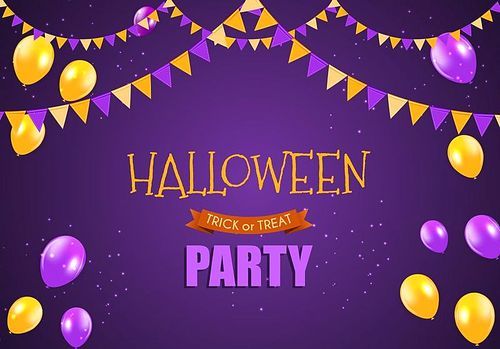 Halloween Party Background Template. Vector illustration