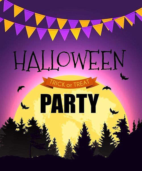 Halloween Party Background Template. Vector illustration EPS10