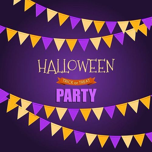 Halloween Party Background Template. Vector illustration