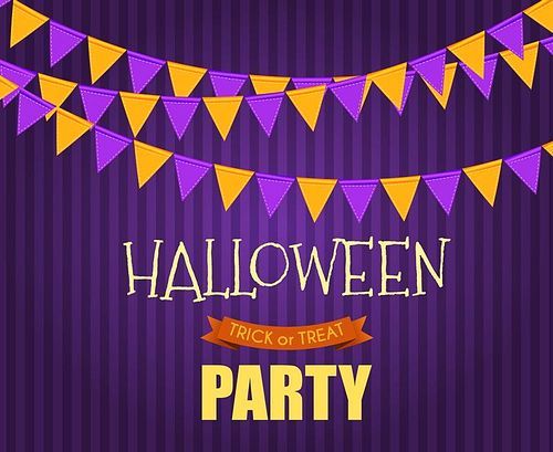 Halloween Party Background Template. Vector illustration EPS10