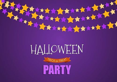 Halloween Party Background Template. Vector illustration. EPS10