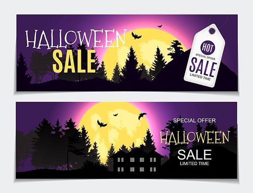 Abstract Vector Illustration Halloween Sale Background. EPS10