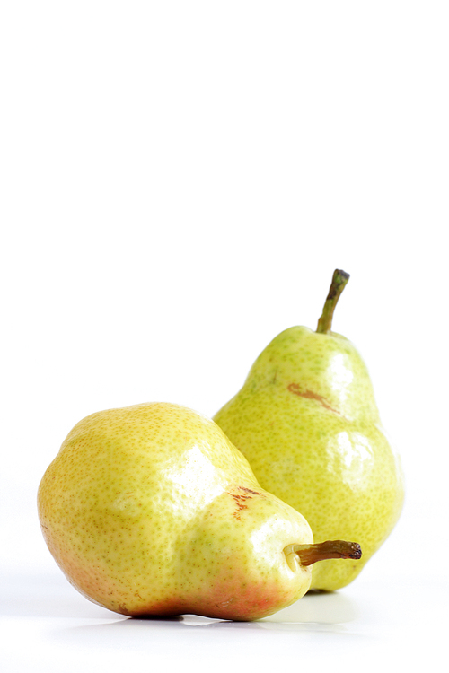 Studio shot of pears on white background