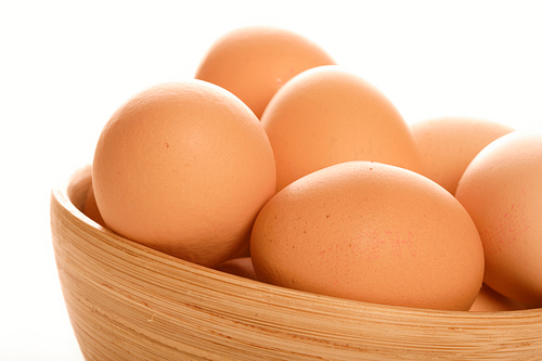 Close - up of eggs in bowl