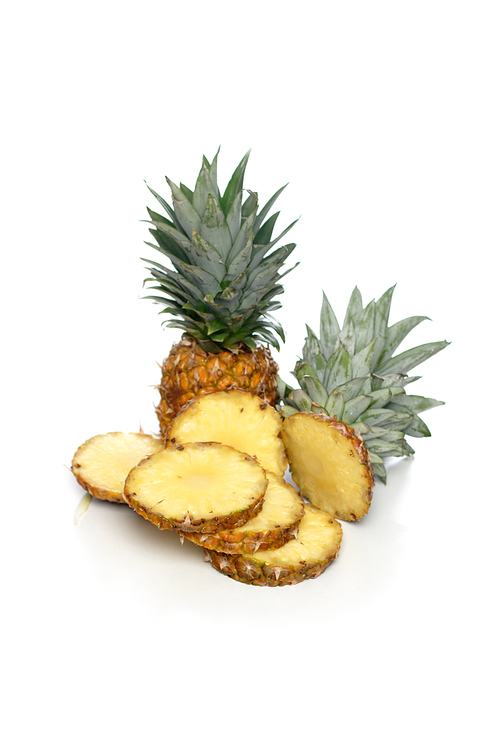 Studio shot of pineapple on white background