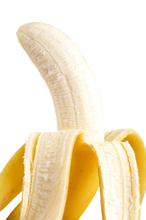 Studio shot of banana on white background