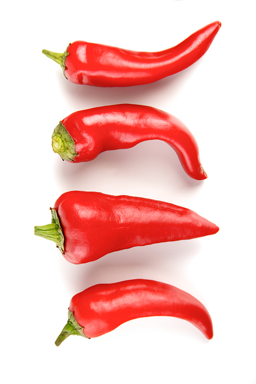 Close-up of chilli pepper on white background