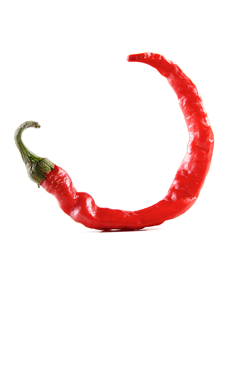 Red Chilli pepper on white background