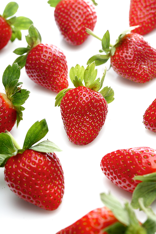 Strawbwrry on white background - close-up