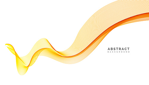 Abstract vector background, orange waved lines for brochure, website, flyer design. illustration eps10