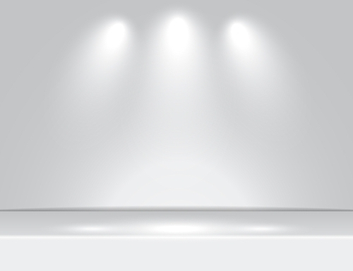 Spotlight gray light rays room studio background for use in various applications and design products vector