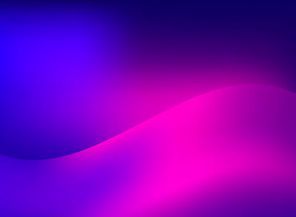 Abstract smooth fantasy motion blurred wave pink light trail on blue background. Vector illustration