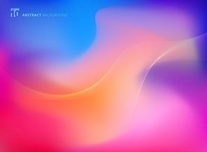 Abstract colorful blurred background with smooth lines curve in texture. Modern smartphone wallpaper. Vector illustration
