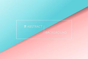 Abstract presentation template  paper sheet overlap blue and pink pastel color background. Vector illustration