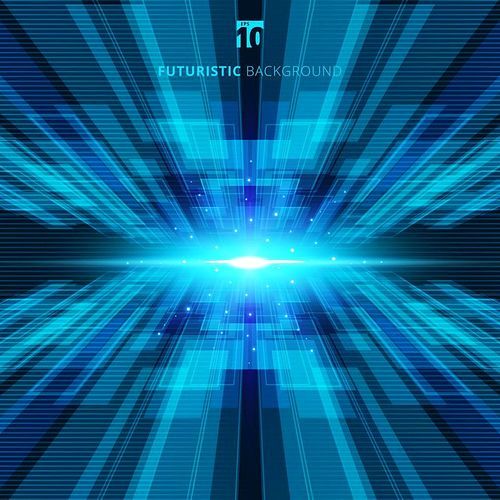 Abstract blue virtual technology concept futuristic digital background with space for your text. Vector illustration