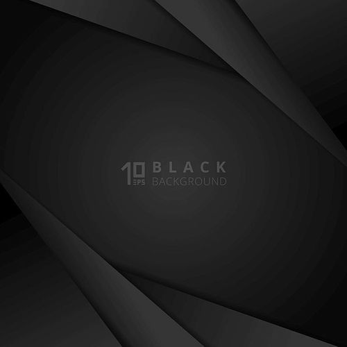 Abstract black modern overlap dimension background with paper layers. Business design concept. Vector illustration