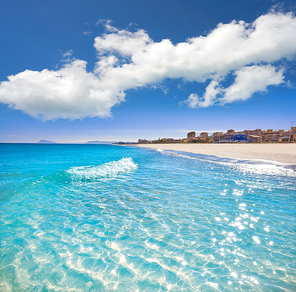 Xeraco also Jaraco beach in Valencia at Mediterranean sea of spain