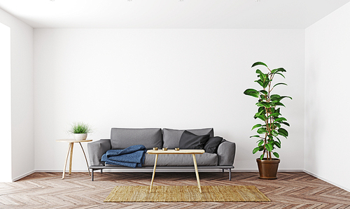 modern living room interior design. 3d rendering  concept