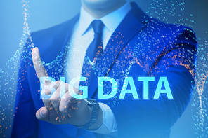 Fintech financial big data concept with analyst