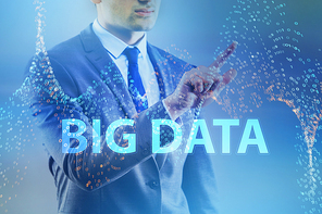 Big data concept with data mining analyst