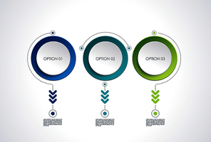 Number Option banners design, can be used for, online services,  websites and applications.