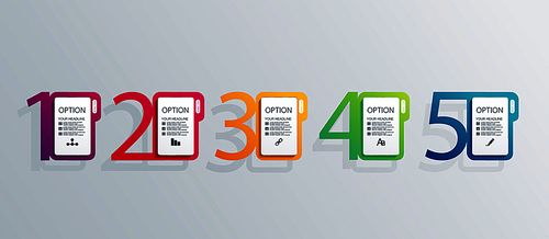 Number Option banners design, can be used for, online services,  websites and applications.