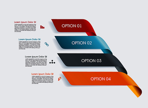 Number Option banners design, can be used for, online services,  websites and applications.