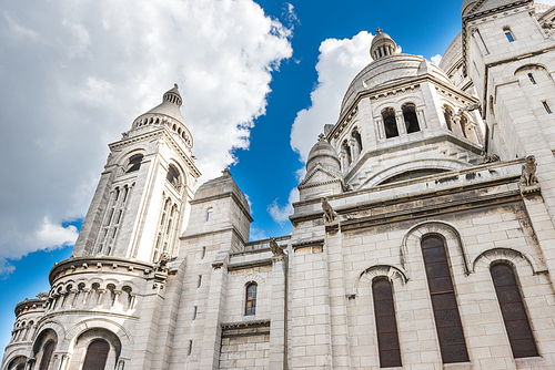 Basilica of the Sacred Heart of Paris or Basilica Coeur Sacre on Montmartre in Paris