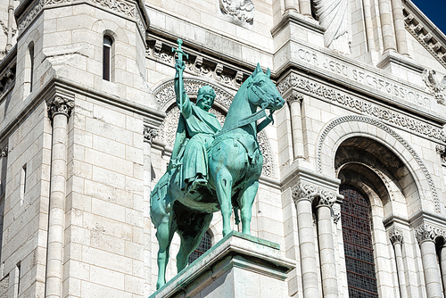 Basilica of the Sacred Heart of Paris or Basilica Coeur Sacre on Montmartre in Paris