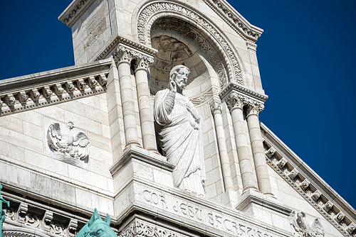 Basilica of the Sacred Heart of Paris or Basilica Coeur Sacre on Montmartre in Paris