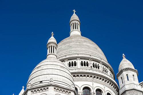 Basilica of the Sacred Heart of Paris or Basilica Coeur Sacre on Montmartre in Paris