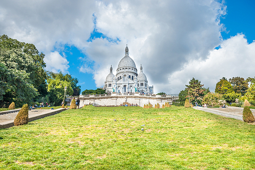View from Montmartre to Basilica of the Sacred Heart of Paris, Basilica Coeur Sacre