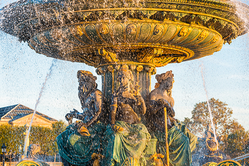 Fontain on Place de la Concorde in Paris, France