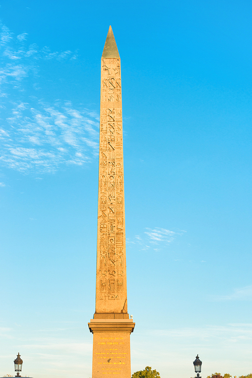 Obelisk on Place de la Concorde in Paris, France