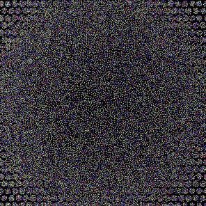 Abstract background, optical illusion of gradient effect. Stipple effect. Rhythmic noise particles. Grain texture
