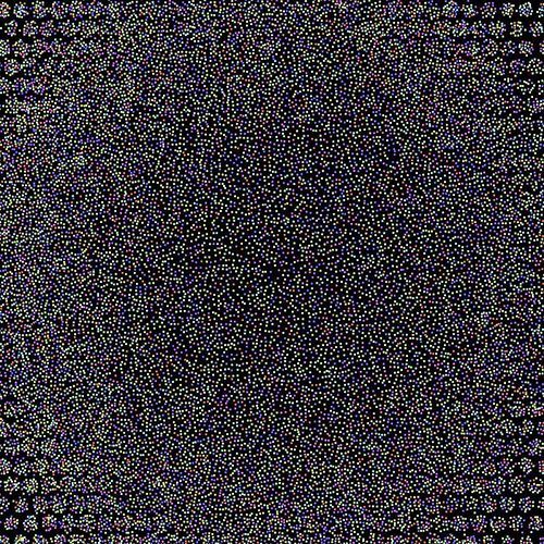 Abstract background, optical illusion of gradient effect. Stipple effect. Rhythmic noise particles. Grain texture