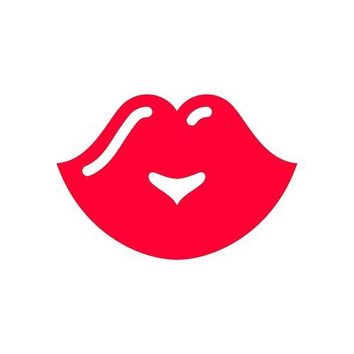 Love icon or Valentine's day sign designed for celebration. Red symbol isolated on white, flat style.