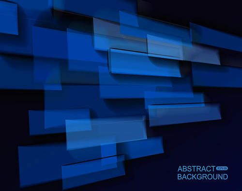 Abstract bright blue glass bricks composition, futuristic grid background, vector.