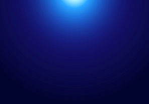 Abstract dark blue background with light from the top. Vector illustration