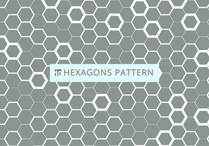 Abstract white hexagonal pattern on gray background. Honeycomb design. Chemistry hexagons modern stylish texture. Vector illustration