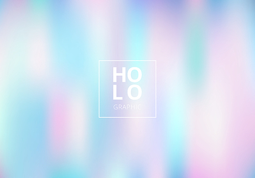 Abstract smoot blurred holographic gradient background. Hologram  Luxury trendy tender pearlescent. Vector illustration