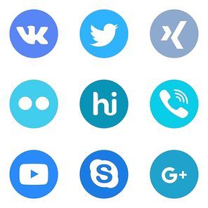 Social media icon set design vector