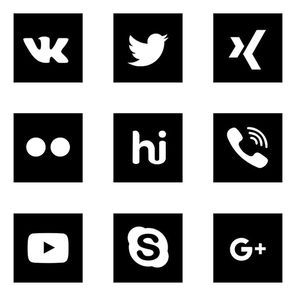 Social media icon set design vector