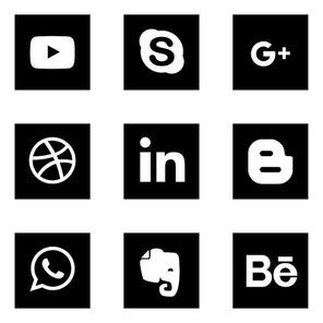 Social media icon set design vector