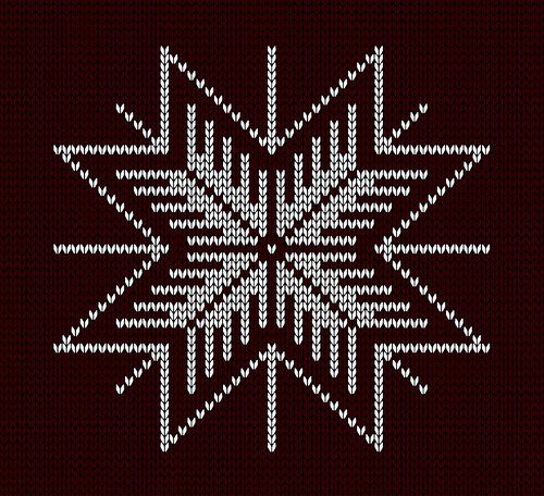 Seamless knit snowflake design