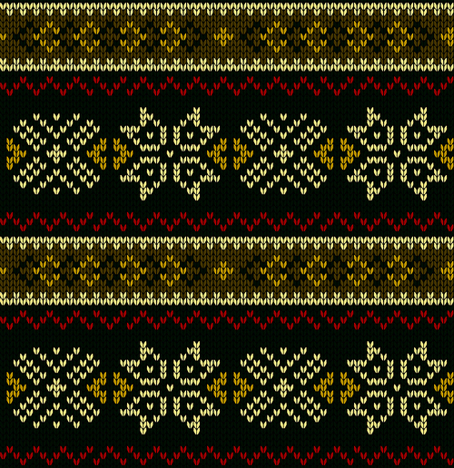 Seamless knitting vector pattern