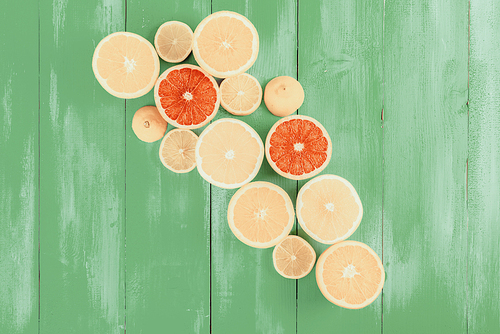 Orange, Grapefruit And Lemon Citrus Fruit Slices