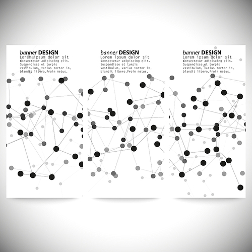 Molecule structure, gray background for communication, vector illustration.