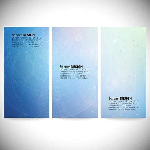 Set of vertical banners. Conceptual vector Design template. Abstract Background Vector.